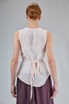 gilet al fianco in voile doppiato e goffrato di ramié - ATELIER SUPPAN 