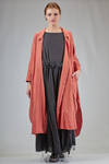 long wide dust coat in flamed hand-dyed linen - ATELIER SUPPAN 