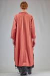 long wide dust coat in flamed hand-dyed linen - ATELIER SUPPAN 
