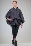caban 'sculpture' a cappa al fianco in denim di cotone - JUNYA WATANABE 