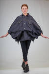 caban 'sculpture' a cappa al fianco in denim di cotone - JUNYA WATANABE 