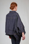 caban 'sculpture' a cappa al fianco in denim di cotone - JUNYA WATANABE 