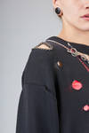 maglia al fianco, morbida, in maglia rasata di cotone e parti metalliche - JUNYA WATANABE 