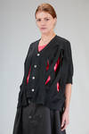 cardigan al fianco, ampio, in maglia di lana a costine - JUNYA WATANABE 