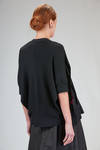 cardigan al fianco, ampio, in maglia di lana a costine - JUNYA WATANABE 