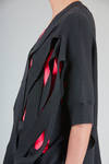 cardigan al fianco, ampio, in maglia di lana a costine - JUNYA WATANABE 