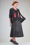 cardigan al fianco, ampio, in maglia di lana a costine - JUNYA WATANABE 