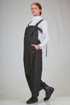 salopette a pantalone ampio in satin di cotone e seta - NOIR KEI NINOMIYA 
