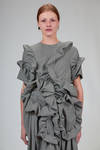 abito 'sculpture' longuette in micro pied-de-poule di lana - NOIR KEI NINOMIYA 