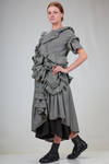 abito 'sculpture' longuette in micro pied-de-poule di lana - NOIR KEI NINOMIYA 