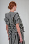 abito 'sculpture' longuette in micro pied-de-poule di lana - NOIR KEI NINOMIYA 