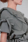 abito 'sculpture' longuette in micro pied-de-poule di lana - NOIR KEI NINOMIYA 
