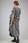 abito 'sculpture' longuette in micro pied-de-poule di lana - NOIR KEI NINOMIYA 