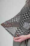 t-shirt al fianco in tulle di poliestere con stampa a pied-de-poule - NOIR KEI NINOMIYA 
