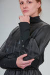 bomber corto in maglia di lana e tulle di poliestere - NOIR KEI NINOMIYA 