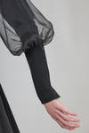 bomber corto in maglia di lana e tulle di poliestere - NOIR KEI NINOMIYA 