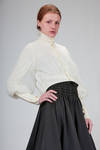 short bomber jacket in knitted wool and polyester tulle - NOIR KEI NINOMIYA 