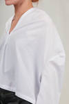 camicia ampia, al fianco, in popeline di cotone - COMME des GARÇONS - COMME des GARÇONS 
