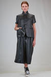 giacca asciutta, al fianco, in twill lucido di triacetato - COMME des GARÇONS - COMME des GARÇONS 