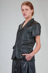 giacca asciutta, al fianco, in twill lucido di triacetato - COMME des GARÇONS - COMME des GARÇONS 