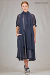 abito longuette, ampio, in georgette di poliestere - COMME des GARÇONS - COMME des GARÇONS 