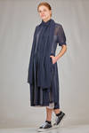 abito longuette, ampio, in georgette di poliestere - COMME des GARÇONS - COMME des GARÇONS 