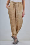 pantalone ampio in micro-chevron lavato e stinto di lino, viscosa e cotone - FORME D' EXPRESSION 