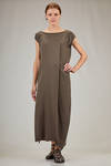 long relaxed dress in cotton stockinette stitch - FORME D' EXPRESSION 