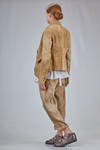 giacca al fianco, sfiancata, in micro-chevron lavato e stinto di lino, viscosa e cotone - FORME D' EXPRESSION 
