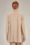 long wide shirt in viscose and shantung linen - FORME D' EXPRESSION 