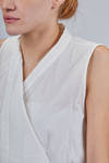 camicia lunga e ampia in pelle ovo di cotone lavato - FORME D' EXPRESSION 