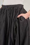 wide knee-length skirt in washed cotton muslin - FORME D' EXPRESSION 