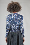 cardigan al fianco, asciutto, in maglia rasata di cotone stampato - MJ WATSON 
