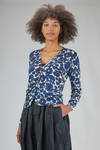cardigan al fianco, asciutto, in maglia rasata di cotone stampato - MJ WATSON 