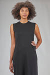 straight longuette dress in cotton stockinette knit - MJ WATSON 