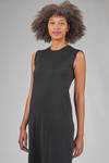 straight longuette dress in cotton stockinette knit - MJ WATSON 