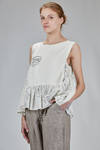 wide hip-length top in washed linen crepe - RICORRROBE 