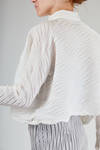 giacca corta e ampia in froissé di cotone cotone e nylon - SHU MORIYAMA 