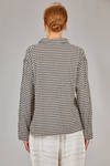 camicia lunga e dritta in seersuker leggero a check di viscosa, lana ed elastan - ARCHIVIO J. M. RIBOT 