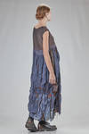 long and wide dress in merino wool, beech, and silk nuno-felt - AGOSTINA ZWILLING 