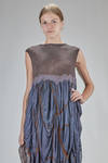 long and wide dress in merino wool, beech, and silk nuno-felt - AGOSTINA ZWILLING 