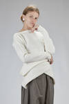 abstract 'sculpture' sweater in merino wool, beech, and silk nuno-felt - AGOSTINA ZWILLING 