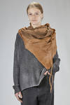 long and wide scarf, in lightweight gauze with profiles of nuno-felt merino wool, beech, and silk - AGOSTINA ZWILLING 
