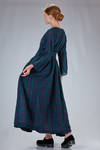 long dress made of washed wool tartan gauze - DANIELA GREGIS 