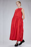 long and wide dress in nylon taffeta and wool gauze - DANIELA GREGIS 