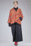 caban al fianco, ampio in velluto di cotone multicolor e in twill di seta multicolor - DANIELA GREGIS 