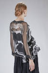 camicia corta e ampia in voile di seta lavato e stampato - DANIELA GREGIS 