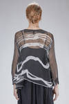 camicia corta e ampia in voile di seta lavato e stampato - DANIELA GREGIS 
