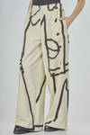 pantalone ampio in velluto di cotone stampato - DANIELA GREGIS 