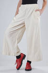 wide trousers in washed cotton canvas - DANIELA GREGIS 